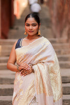 Pure Tussar Georgette Silk Banarasi Saree | Timeless Handloom Craftsmanship