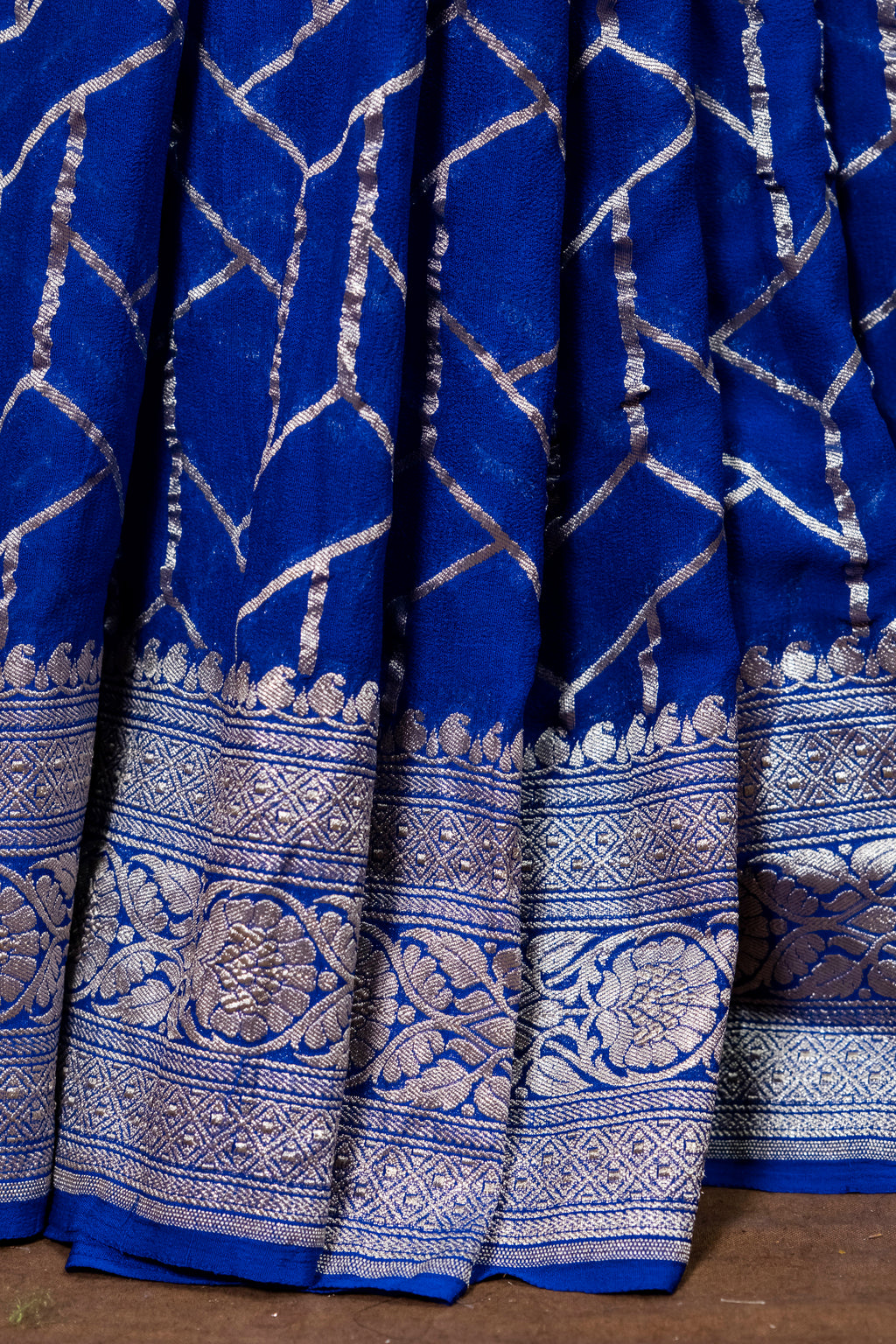 Pure Khaddi Georgette Banarasi Saree | Pure Water Zari Jungla Weaving