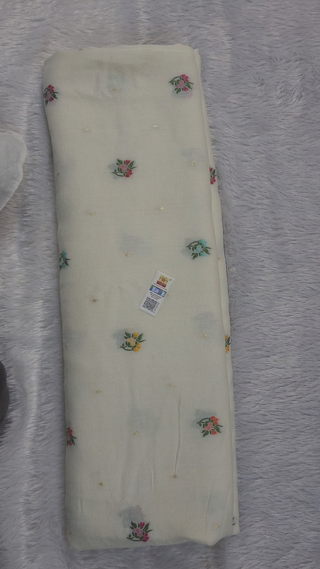 Pure Monga Silk Banarasi Saree | Sona Zari Dot Booti & Paithani Border
