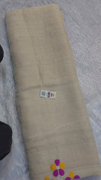 Pure Tussar Georgette Silk Banarasi Saree | Rupa Zari Border & Meenakari Pallu