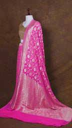 Pure Khaddi Georgette Banarasi Saree | Pure Water Zari Jaal Weaving