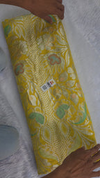 Pure Tussar Silk Banarasi Saree | Rupa Zari & Multi Colour Meena Work