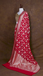 Banarasi Handloom Pure Khaddi Georgette Saree | Pure Water Zari Elegance