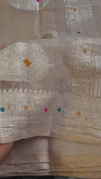 Kadwa Banarasi Pure Tissue Georgette Silk Saree | Pure Sona Rupa Zari Handloom