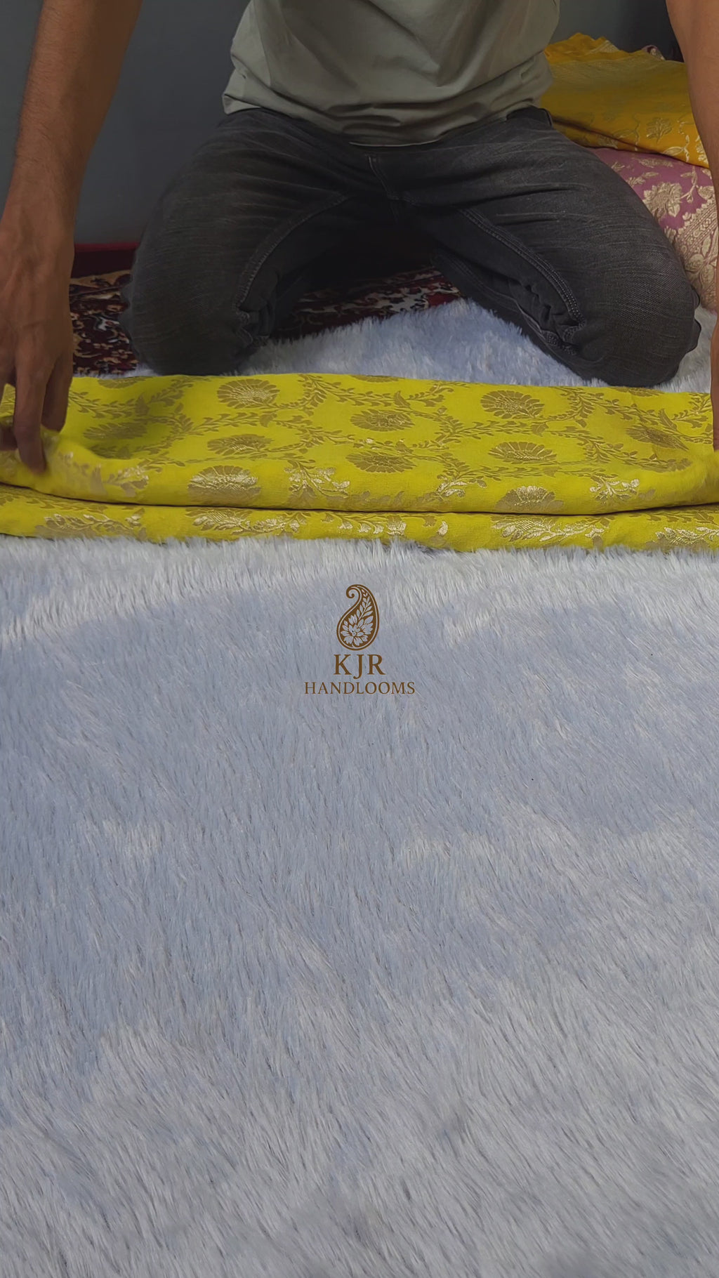 Elegant Pure Khaddi Georgette Banarasi Saree | Water Zari Jaal Design