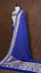 Pure Khaddi Georgette Banarasi Saree | Pure Water Zari Jungla Weaving