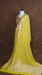 Banarasi Pure Khaddi Georgette Saree | Pure Water Zari Jaal Handloom