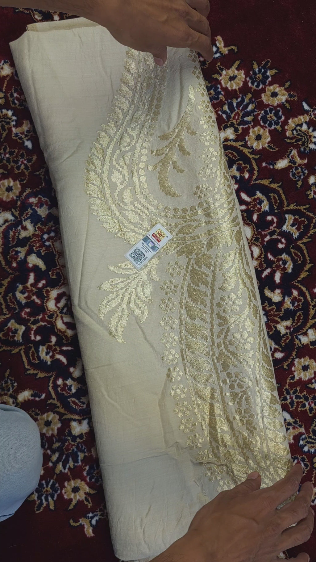 Pure Monga Georgette Silk Banarasi Saree | Handwoven Kadwa Interlock