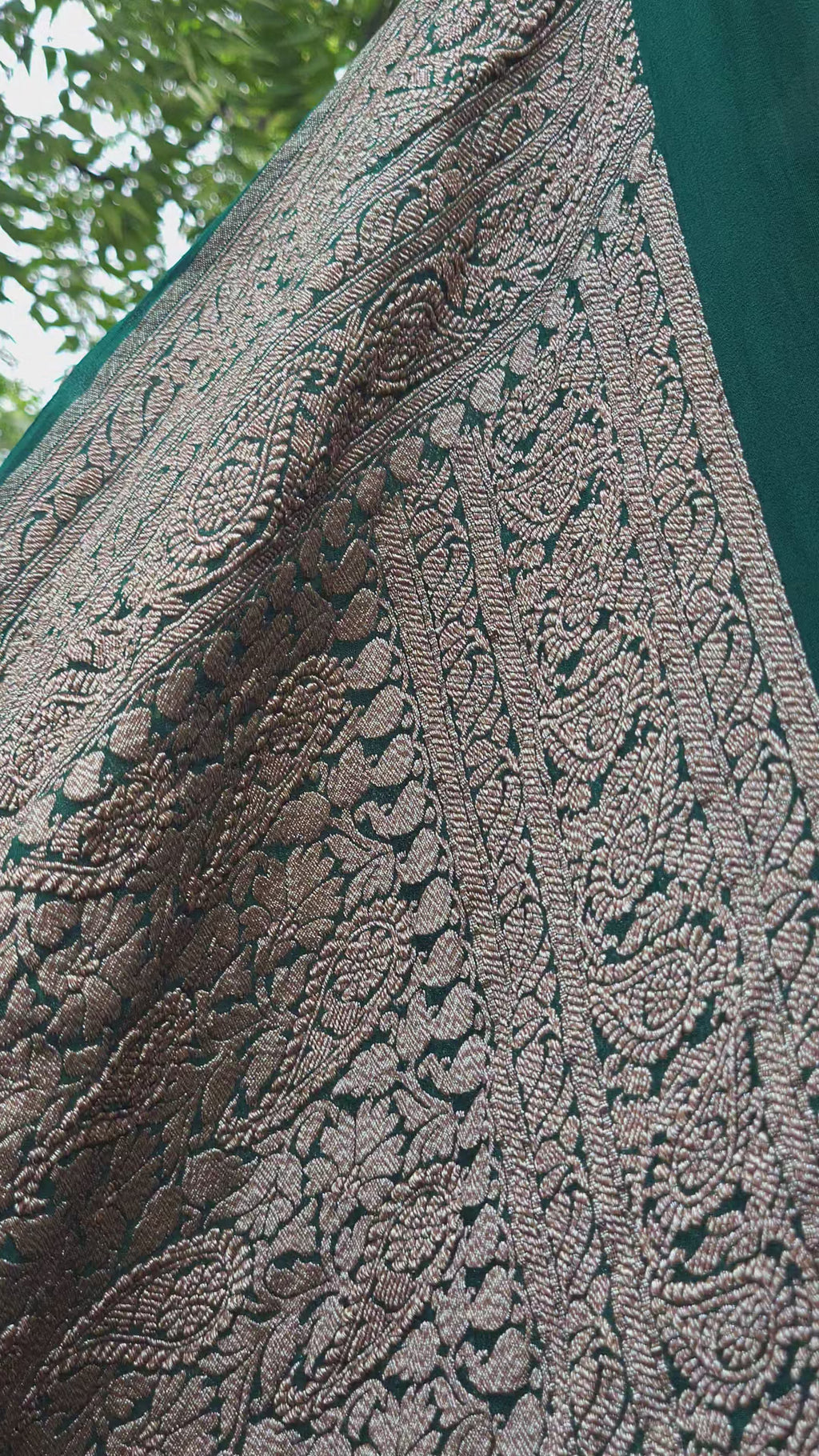 Banarasi Handloom Pure Khaddi Georgette Saree | Pure Antique Zari Booti