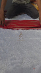Pure Khaddi Georgette Banarasi Saree | Pure Water Zari Stripe Weaving