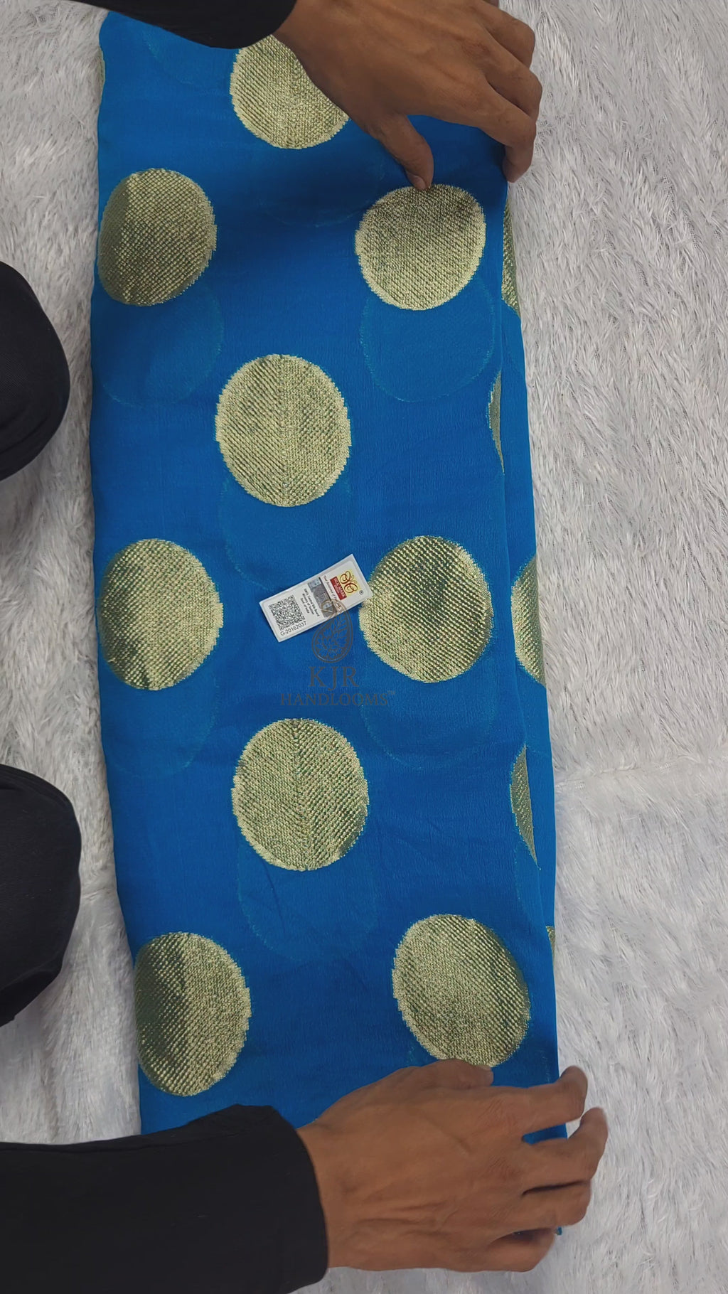 Pure Khaddi Georgette Banarasi Saree | Water Zari Round Boota