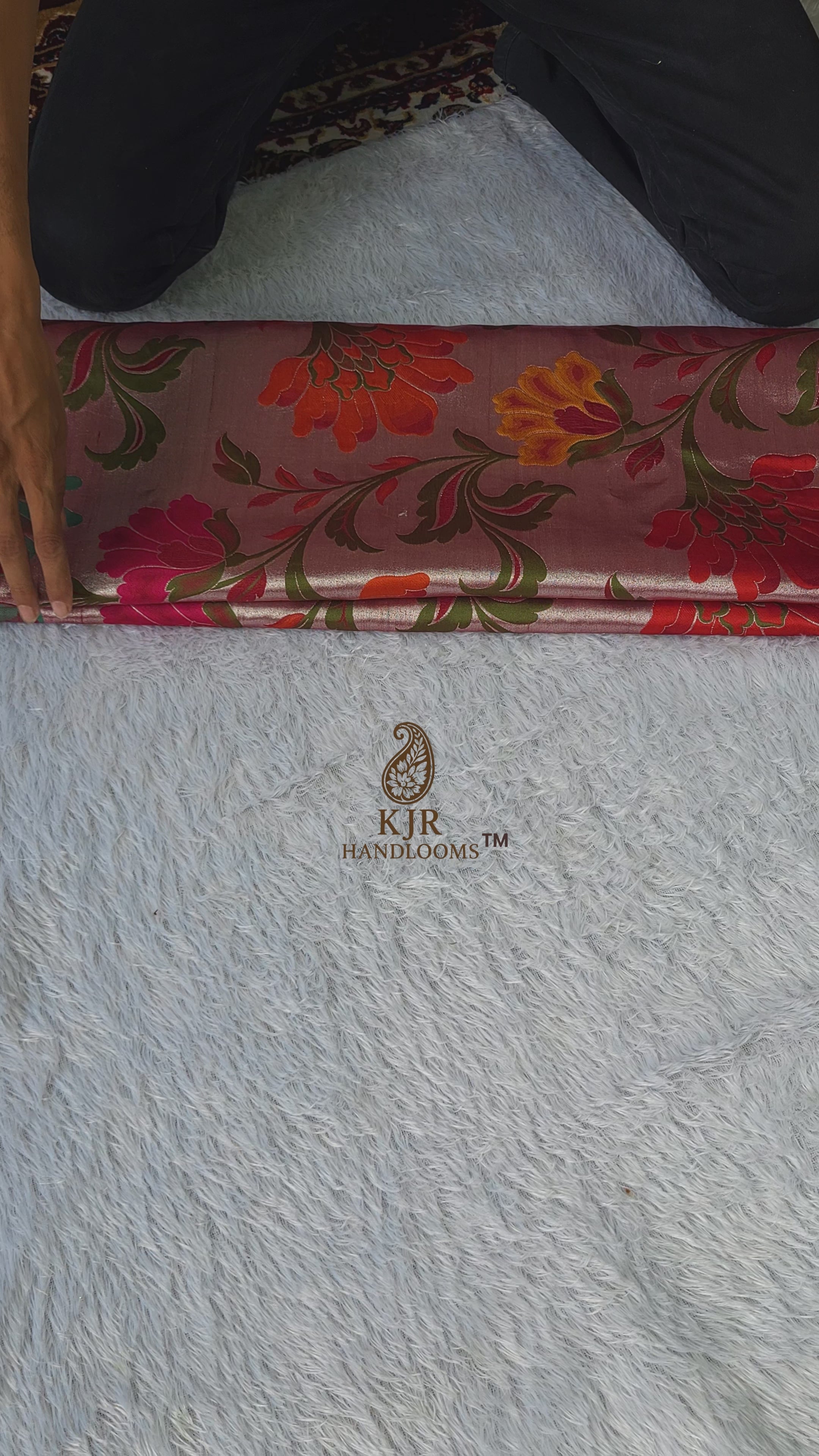 Banarasi Handloom Pure Tussar Georgette Brocade Paithani Silk Saree | Pure Rupa Zari & Multi Colour Meenakari