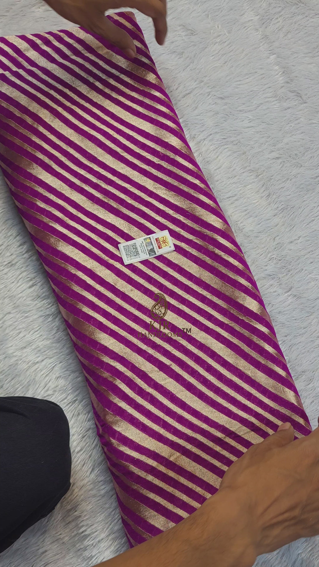 Elegant Banarasi Khaddi Georgette Saree | Pure Water Zari Stripes