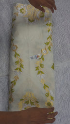 Pure Monga Silk Banarasi Saree | Pure Silver & Golden Zari with Meenakari