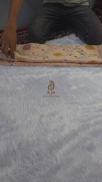 Banarasi Handloom Pure Khaddi Georgette Saree | Pure Silver Zari Jaal & Hand-Brush Meenakari