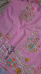 Banarasi Handloom Pure Khaddi Georgette Saree | Pure Sona Rupa Zari & Multi Colour Meenakari