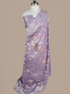 Pure Tussar Georgette Silk Banarasi Saree | Pure Rupa Zari & Colourful Meena