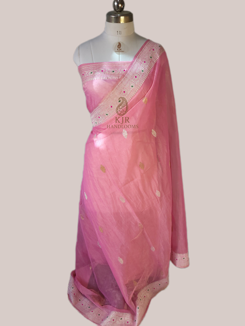 Pure Tissue Georgette Silk Banarasi Saree | Handwoven Kadwa with Pure Sona Rupa Zari