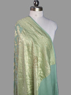 Pure Khaddi Georgette Banarasi Saree | Authentic Water Zari Handloom