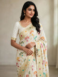 Authentic Banarasi Handloom Khaddi Georgette Saree | Water Zari & Meenakari Artistry