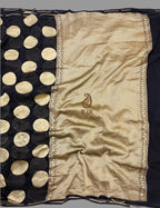 Pure Khaddi Georgette Banarasi Saree | Handwoven Round Water Zari Boota