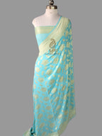 Timeless Banarasi Pure Khaddi Georgette Saree | Handwoven with Pure Water Zari