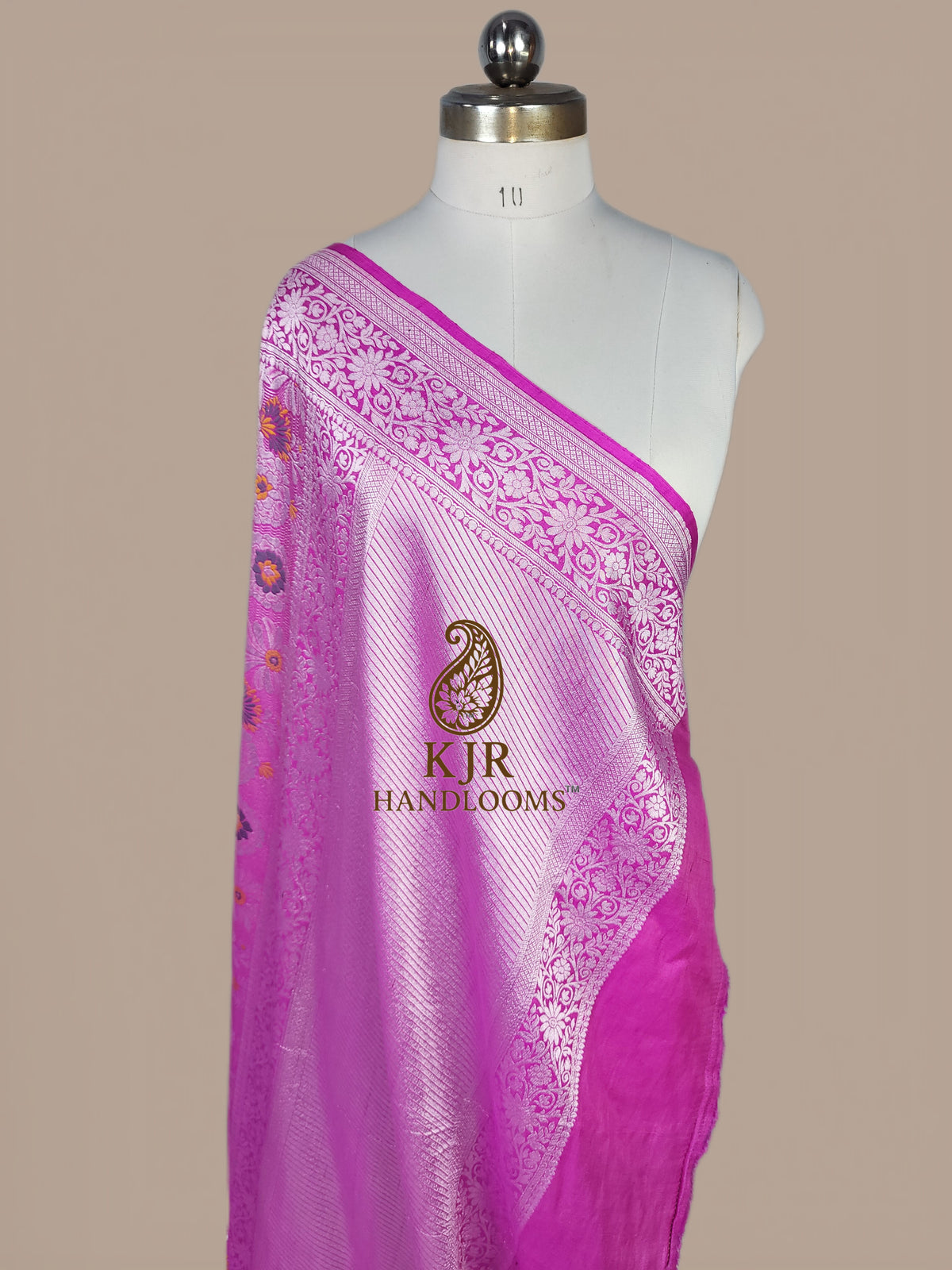 Pure Tussar Silk Tanchui Banarasi Saree | Pure Rupa Zari & Meenakari