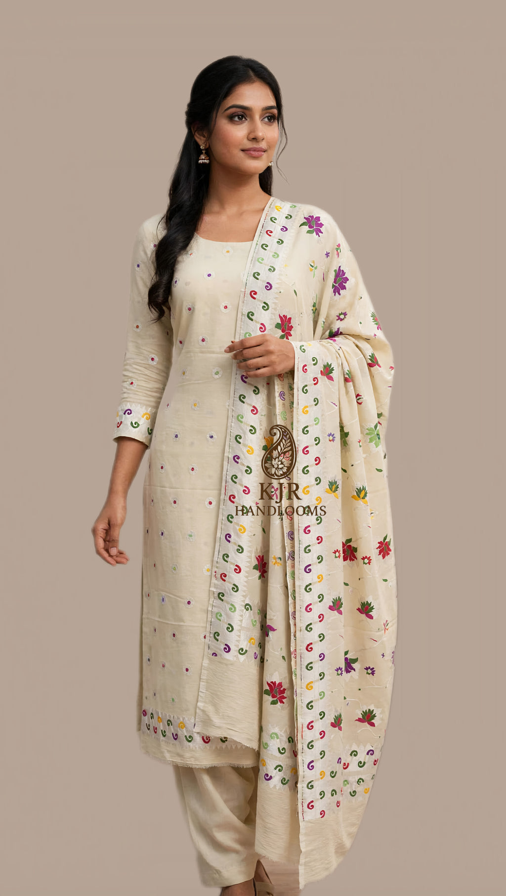 Authentic Banarasi Handloom Munga Silk Dress | Pure Sona Zari Weaving