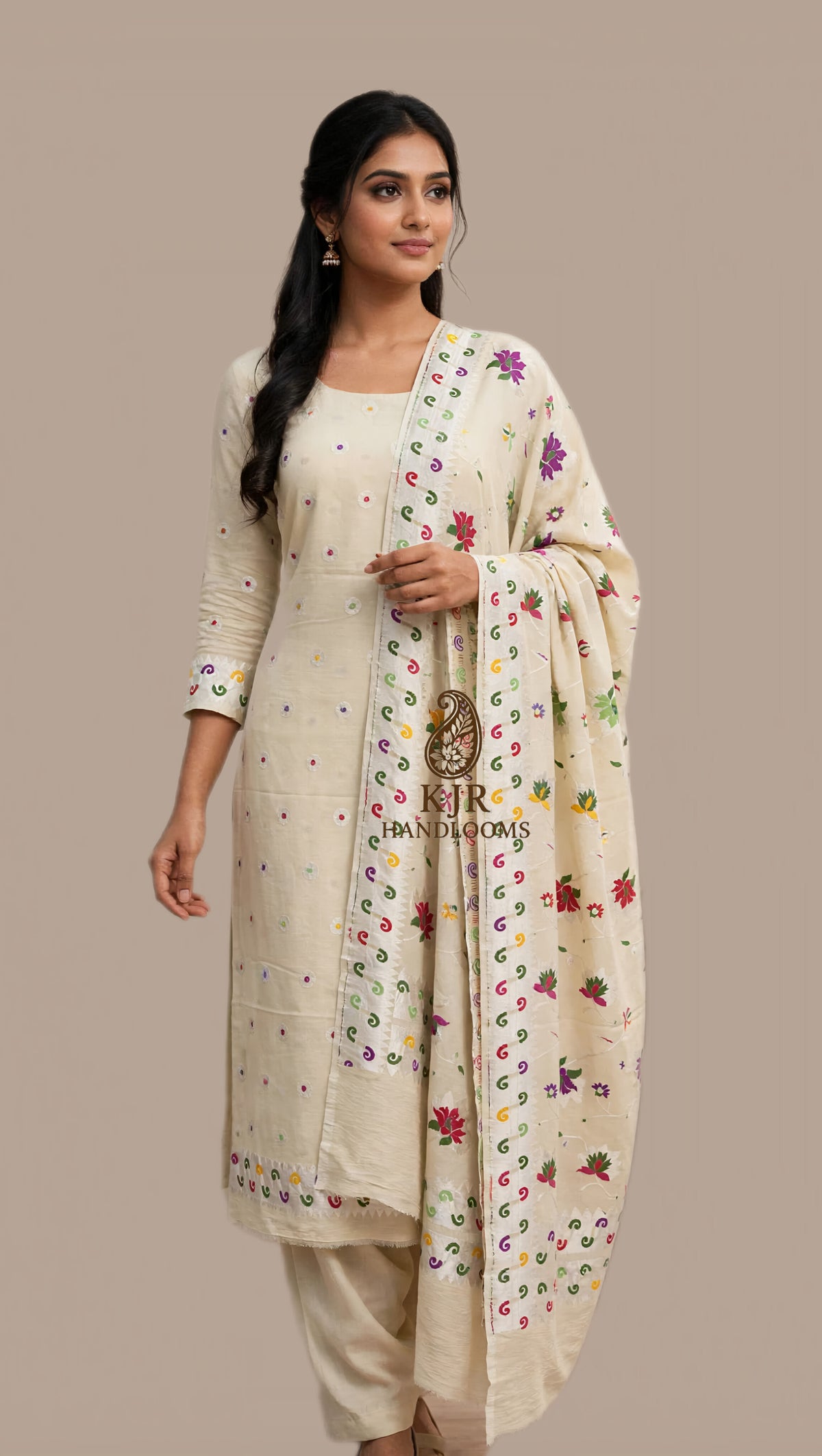 Authentic Banarasi Handloom Munga Silk Dress | Pure Sona Zari Weaving