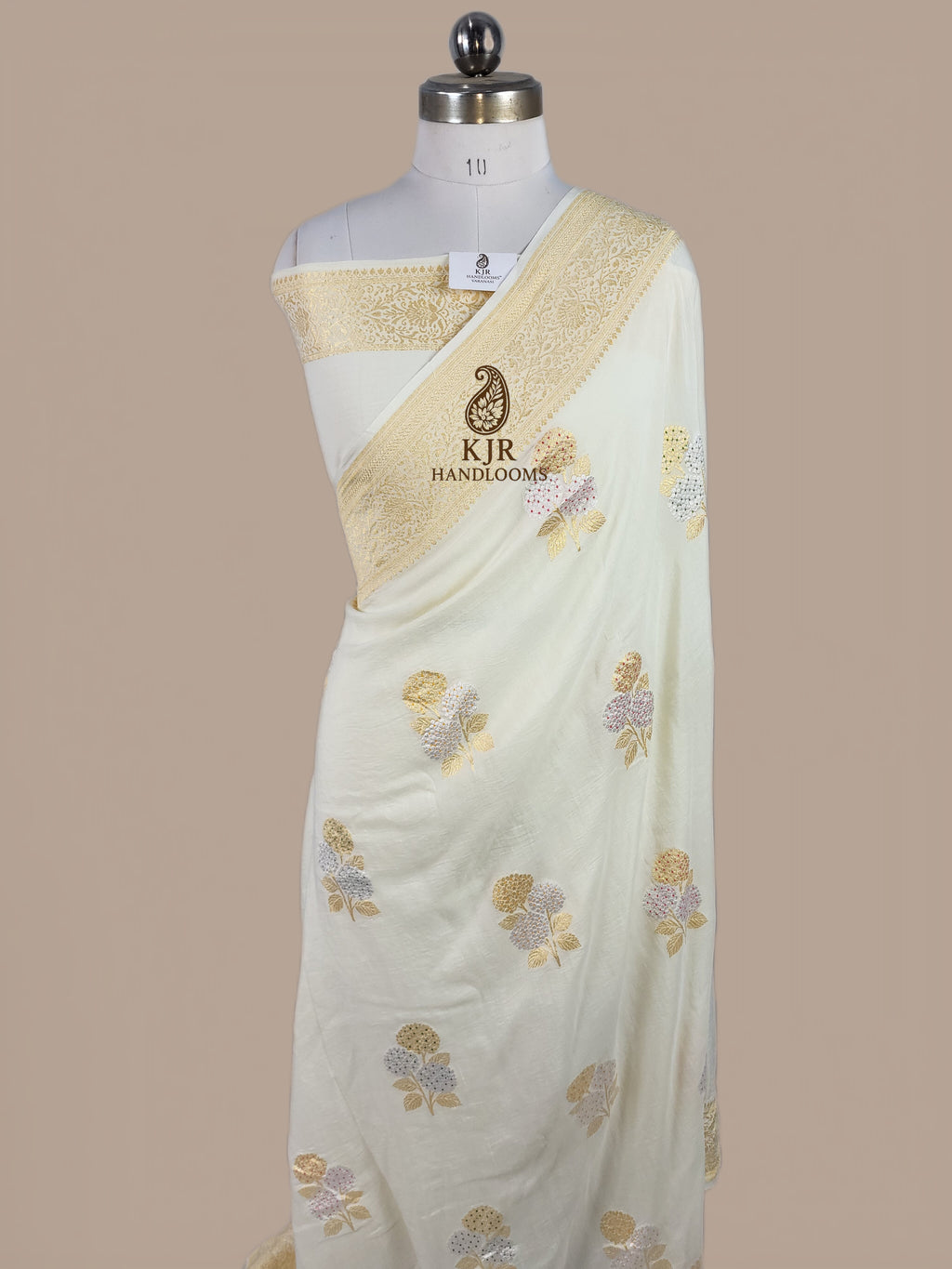 Pure Munga Silk Banarasi Saree | Intricate Sona Rupa Zari Boota & Multicolour Meenakari