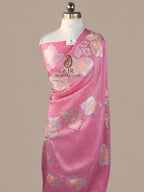 Pure Tussar Silk Banarasi Saree | Silver Rupa Zari with Multicolour Meenakari