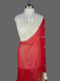 Kadwa Banarasi Pure Khaddi Chiffon Saree | Silver Zari Booti