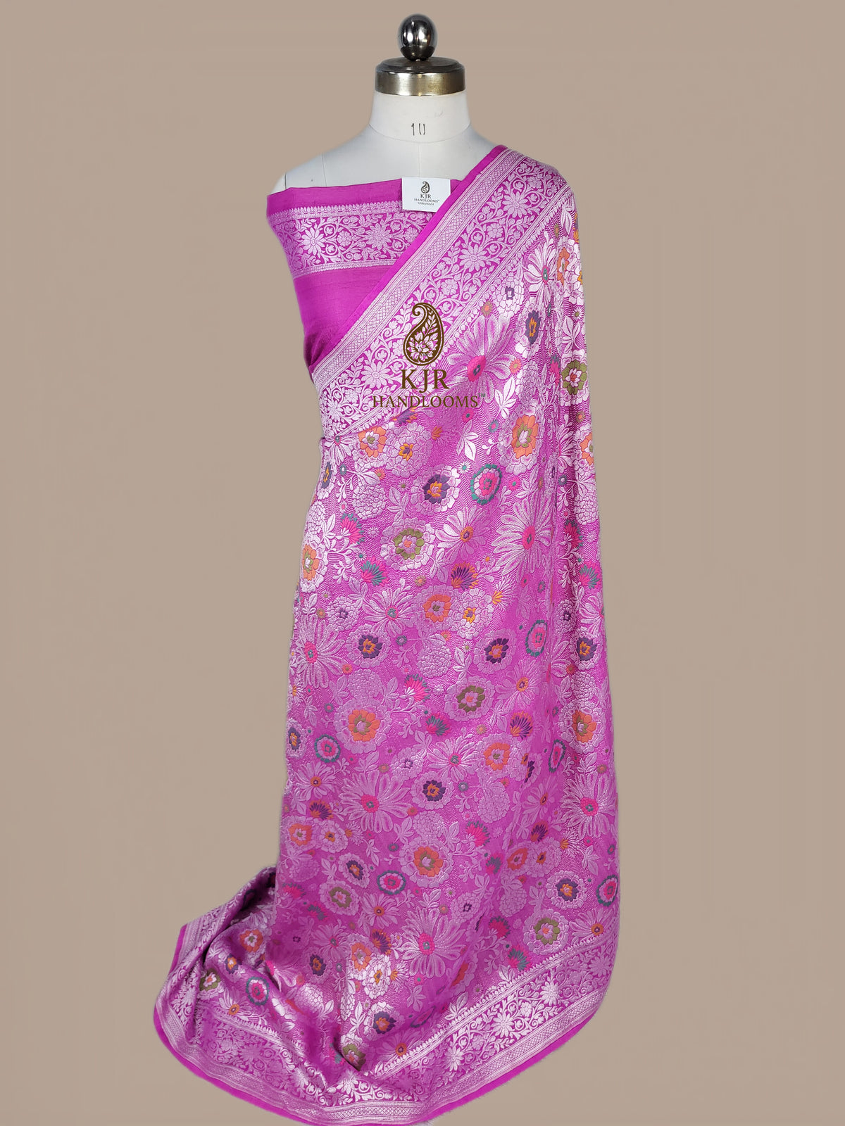 Pure Tussar Silk Tanchui Banarasi Saree | Pure Rupa Zari & Meenakari