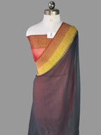 Pure Khaddi Georgette Banarasi Saree | Antique Zari with 3D Hand-Dyed Finish