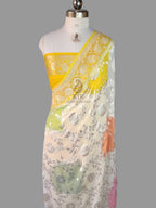 Rangkat Banarasi Handloom Pure Khaddi Georgette Saree | Pure Silver Zari