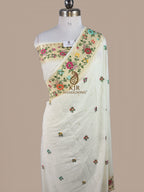 Pure Monga Silk Banarasi Saree | Sona Zari Dot Booti & Paithani Border