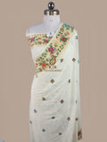 Pure Monga Silk Banarasi Saree | Sona Zari Dot Booti & Paithani Border