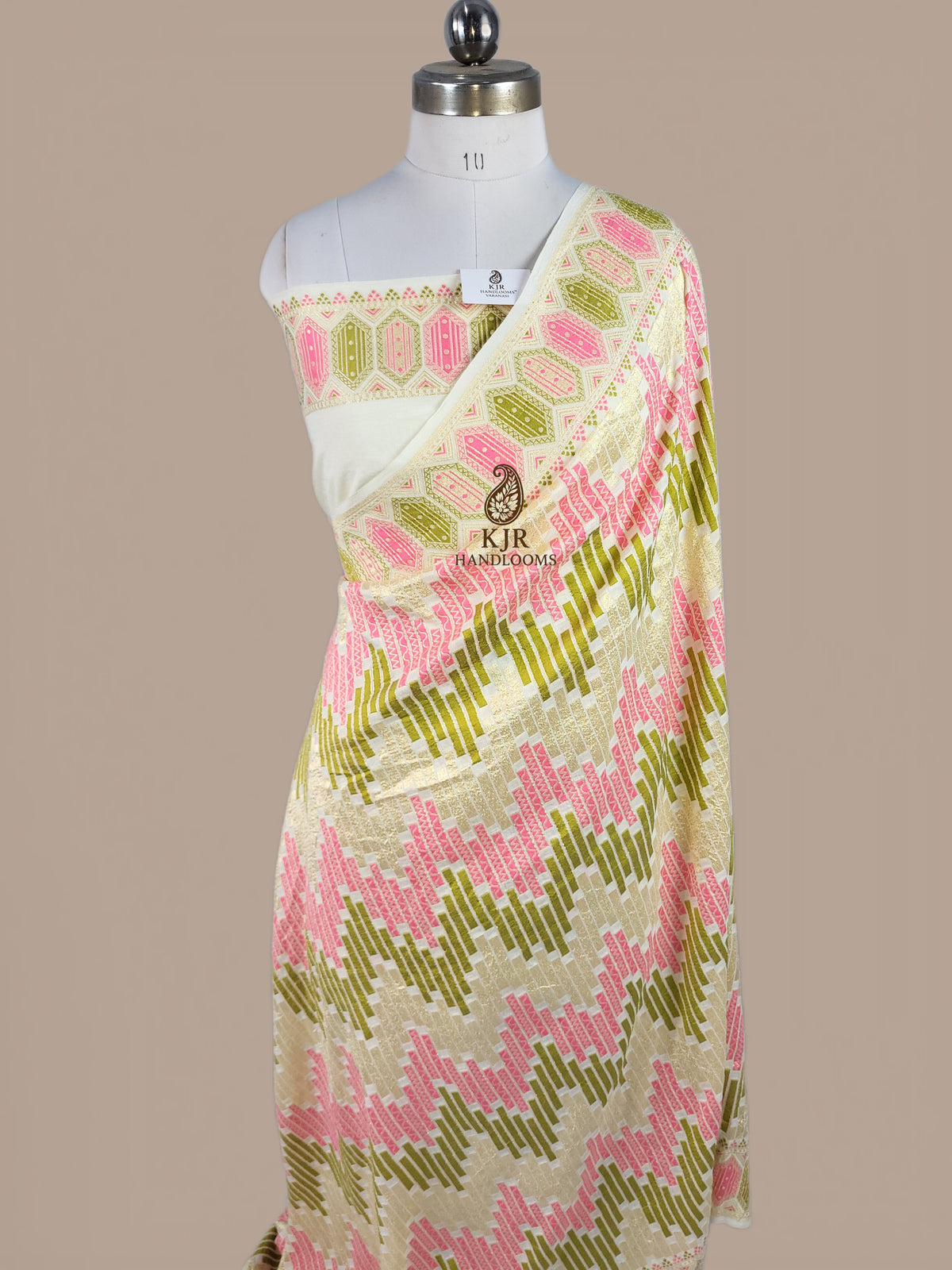 Pure Monga Silk Banarasi Saree | Handwoven Sona Zari & Meena Artistry