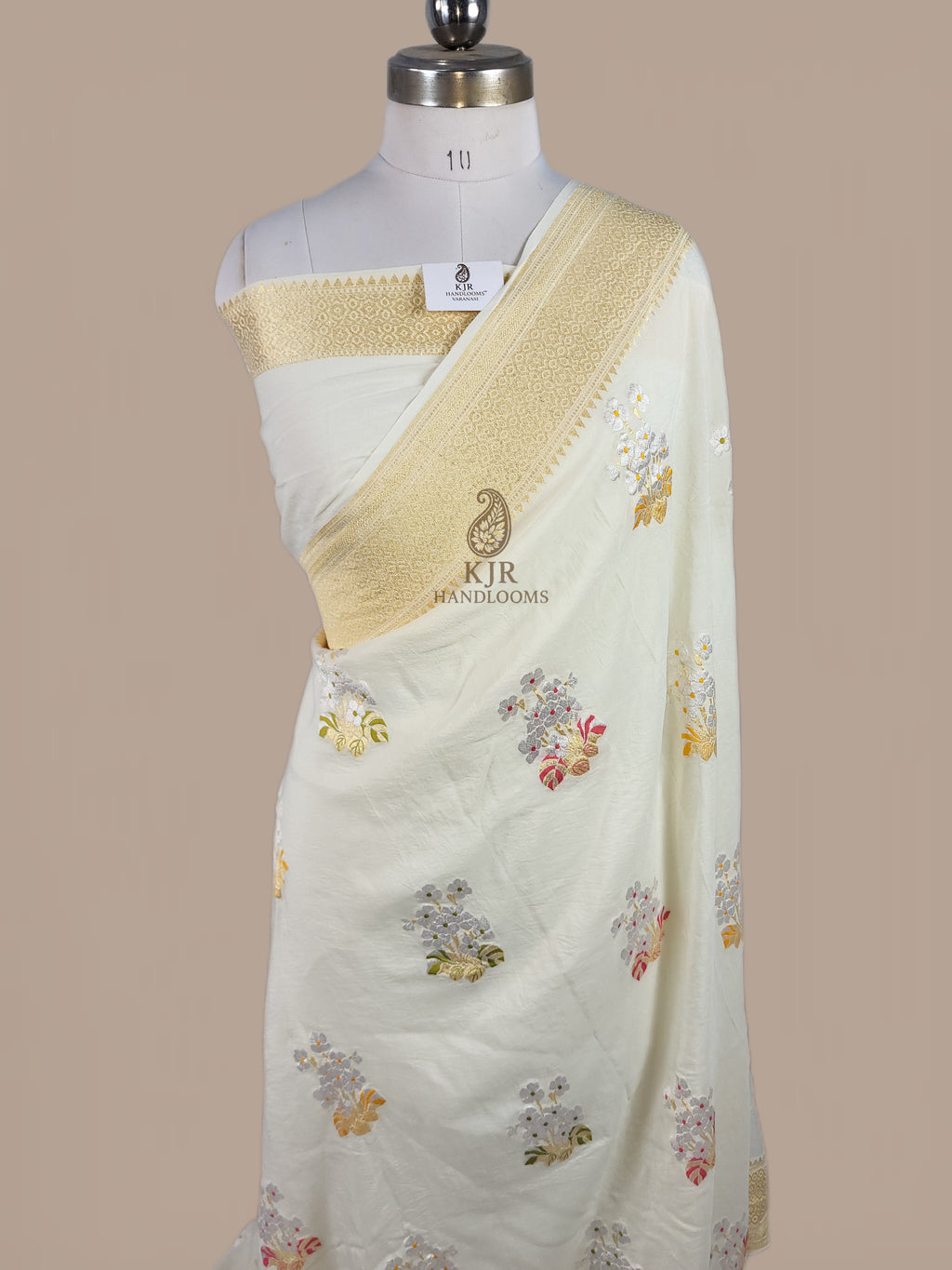 Banarasi Handloom Pure Monga Silk Saree | Pure Sona Rupa Zari & Multi Colour Meena Work