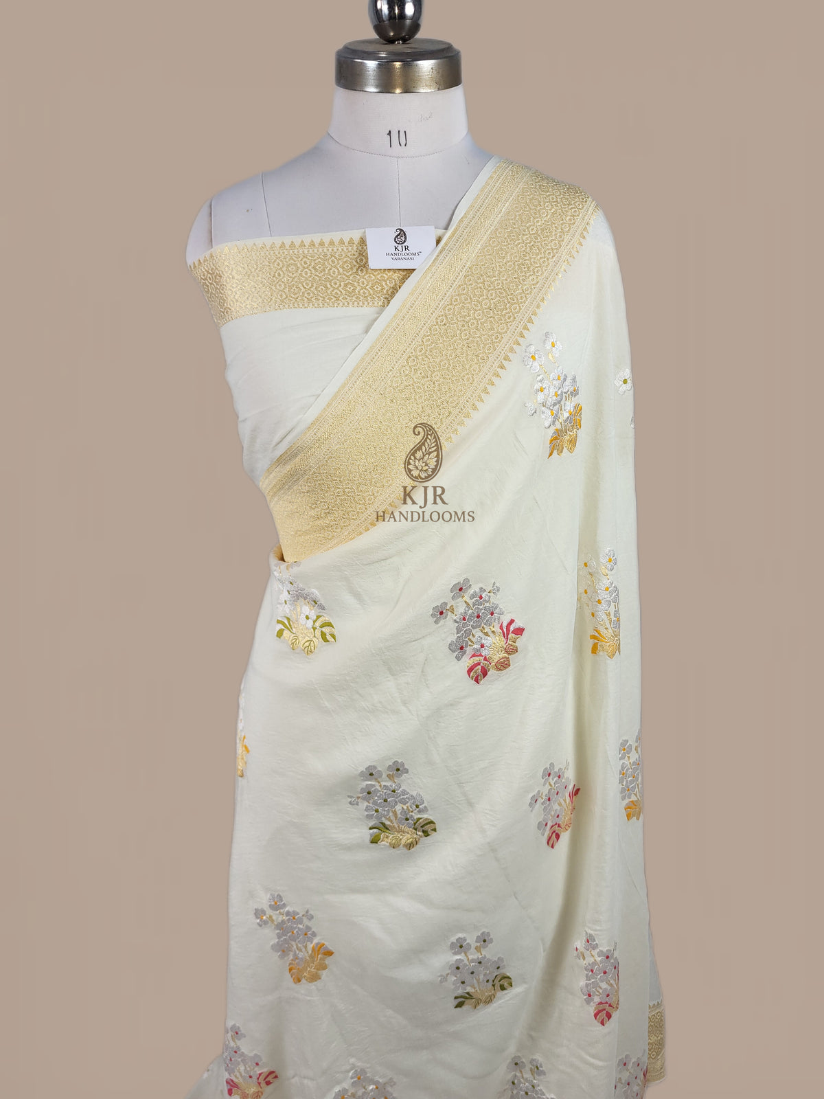 Banarasi Handloom Pure Monga Silk Saree | Pure Sona Rupa Zari & Multi Colour Meena Work