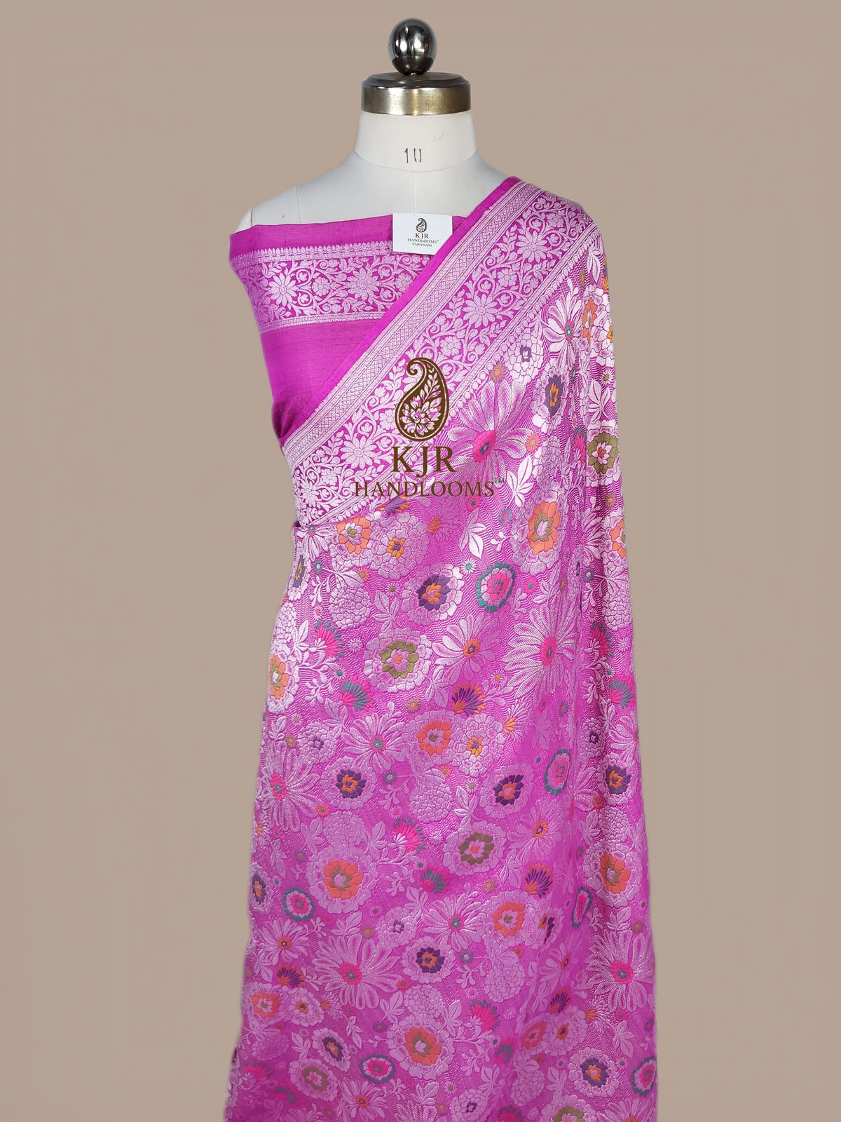 Pure Tussar Silk Tanchui Banarasi Saree | Pure Rupa Zari & Meenakari