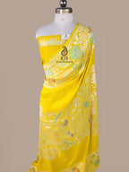 Pure Tussar Silk Banarasi Saree | Rupa Zari & Multi Colour Meena Work