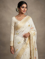 Banarasi Handloom Pure Monga Silk Saree | Pure Sona Rupa Zari & Multi Colour Meena Work
