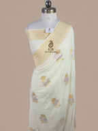 Pure Munga Silk Banarasi Saree | Intricate Sona Rupa Zari Boota & Multicolour Meenakari