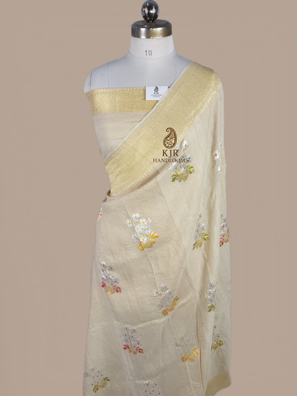 Banarasi Tussar Silk Saree | Pure Sona Rupa Zari & Colourful Weaving