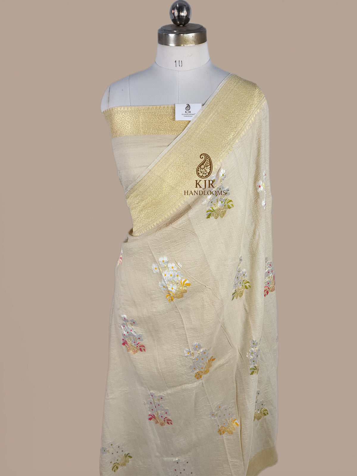 Banarasi Tussar Silk Saree | Pure Sona Rupa Zari & Colourful Weaving