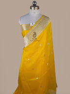 Pure Organza Silk Banarasi Saree | Pure Silver Cotton Zari & Kadwa Booti Weaving