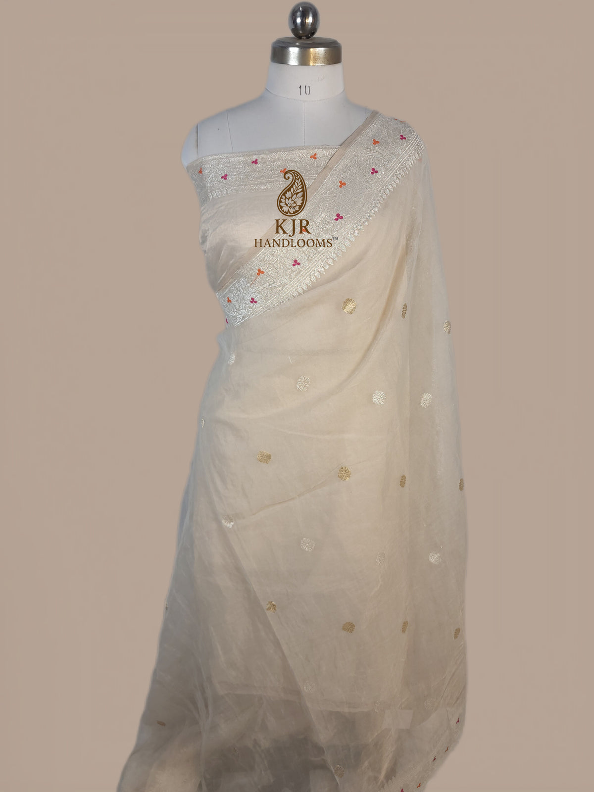 Pure Tissue Georgette Banarasi Saree | Kadwa Weaving with Gold Silver Zari