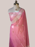 Pure Tissue Georgette Silk Banarasi Saree | Handwoven Kadwa with Pure Sona Rupa Zari
