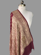 Banarasi Handloom Pure Khaddi Georgette Saree | Pure Water Zari Round Booti